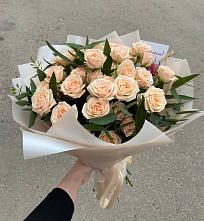 Букет Кремовые розы Латте в Зарубино