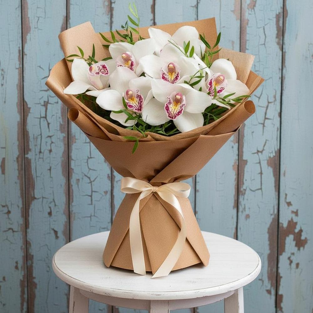 Букет цветов из: Орхидеи и Розы в Зарубино