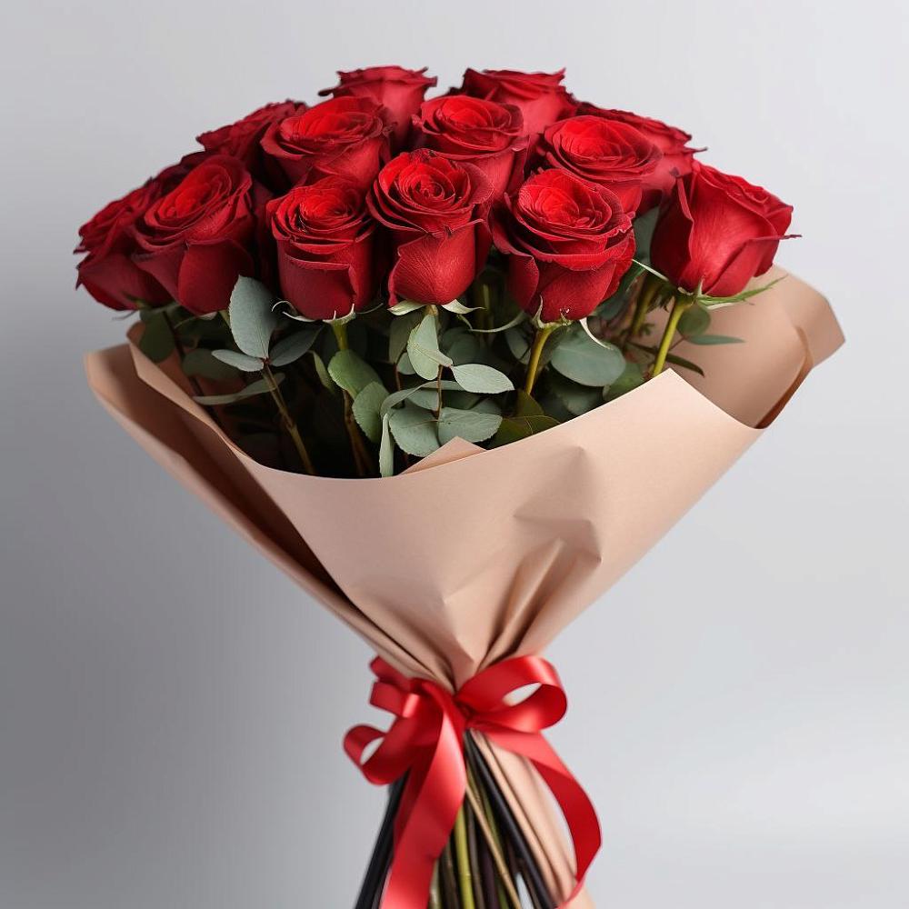 Букет 15 Красных роз Эдлесс Лав в Зарубино