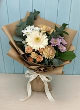 Букет цветов из:  Герберы и Хризантемы в Зарубино