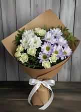Букет цветов из:  Хризантемы и Розы в Зарубино