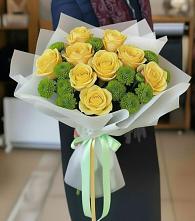 Букет цветов из:  Хризантемы и Розы в Зарубино