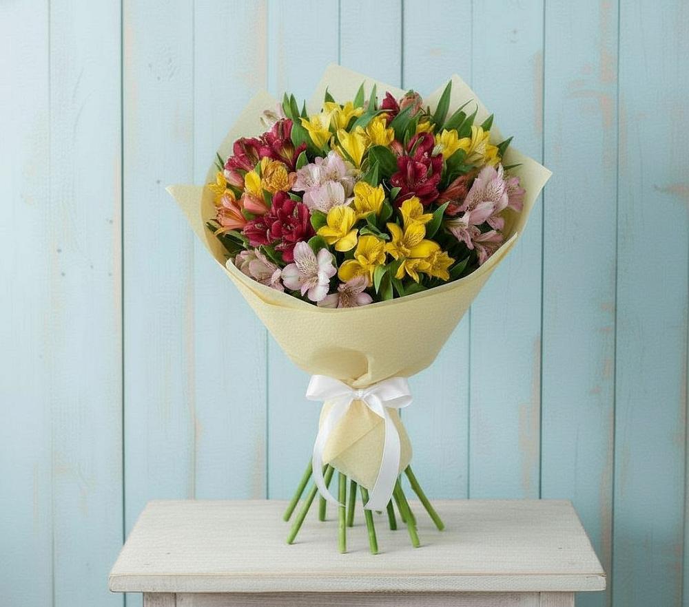 Букет цветов из: Альстромерии в Зарубино