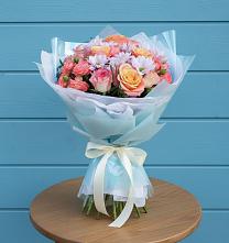 Букет цветов из:  Хризантемы и Розы в Зарубино