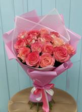 Букет 15 Розовых роз Равель в Зарубино